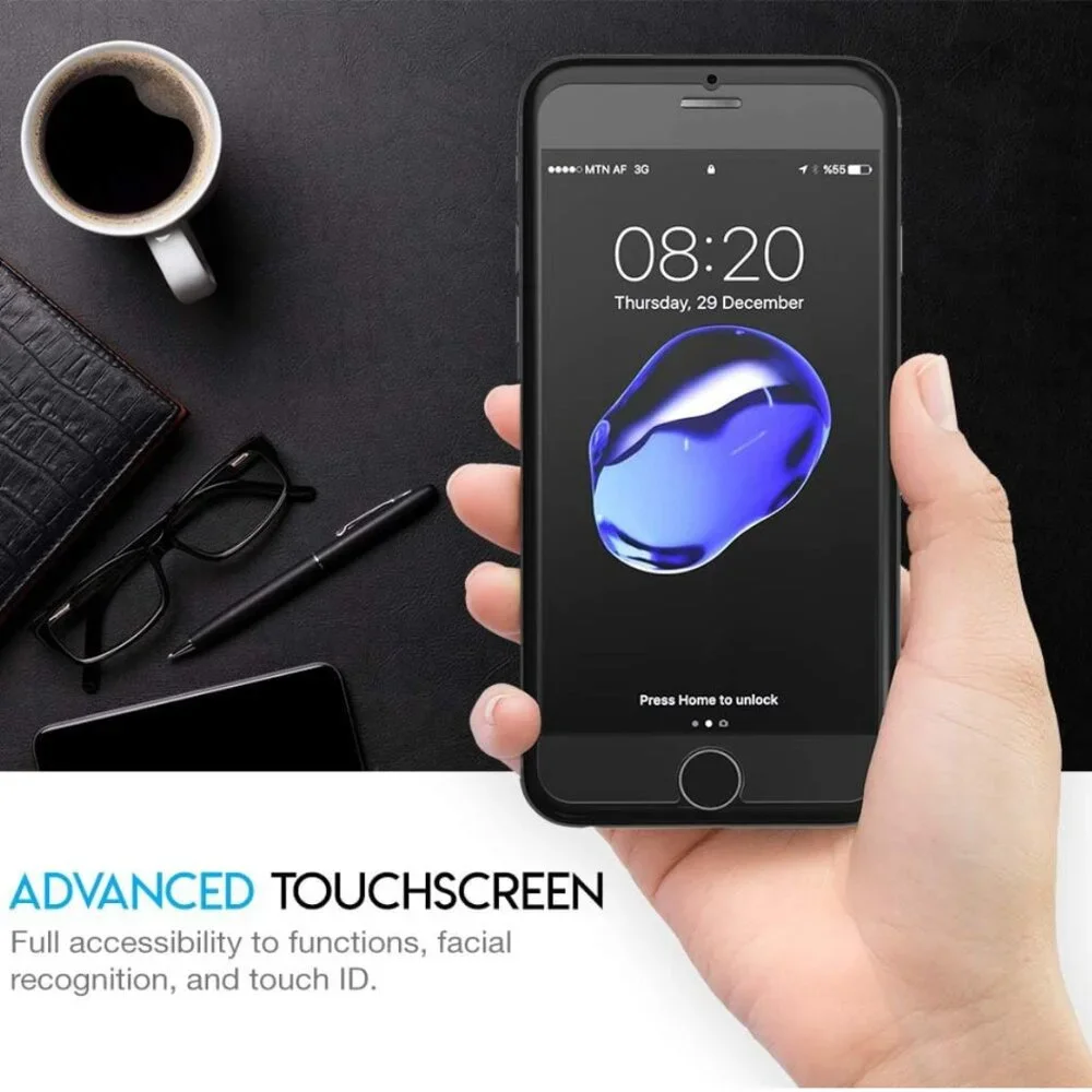 Glass Screen Protector for iPhone 8 / iPhone 7 / SE 2020 (3-Pack) [w/Installatio